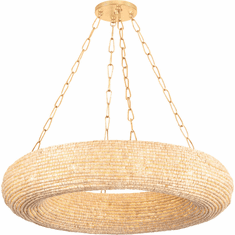 Corbett 384-36-VGL Lure Modern Vintage Gold Leaf 36" Pendant Lamp