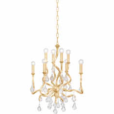 Corbett 414-23-GL Aveline Contemporary Gold Leaf Mini Hanging Chandelier