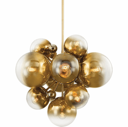 Corbett 427-36-VPB Kyoto Contemporary Vintage Polished Brass Ceiling Pendant Light