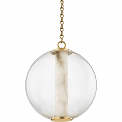 Corbett 432-16-VB Pietra Modern Vintage Brass LED 16" Pendant Hanging Light
