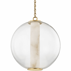 Corbett 432-20-VB Pietra Modern Vintage Brass LED 20" Pendant Lamp