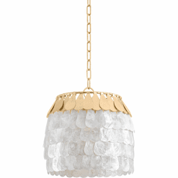 Corbett 434-14-VGL Coralie Contemporary Vintage Gold Leaf 14" Pendant Lamp
