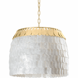 Corbett 434-18-VGL Coralie Contemporary Vintage Gold Leaf 21" Pendant Lighting