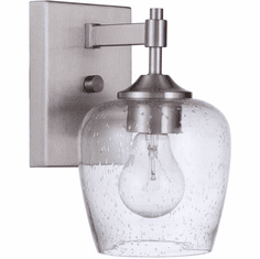 Craftmade 12406BNK1 Stellen Brushed Polished Nickel Wall Sconce