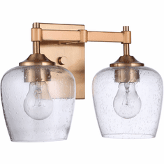 Craftmade 12413SB2 Stellen Satin Brass 2-Light Lighting For Bathroom