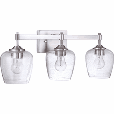 Craftmade 12422BNK3 Stellen Brushed Polished Nickel 3-Light Bath Lighting