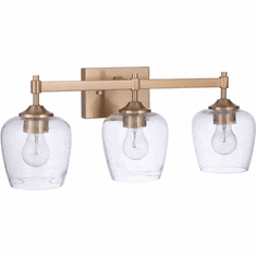 Craftmade 12422SB3 Stellen Satin Brass 3-Light Bathroom Light
