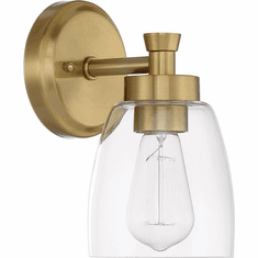 Craftmade 12705SB1 Henning Modern Satin Brass Light Sconce