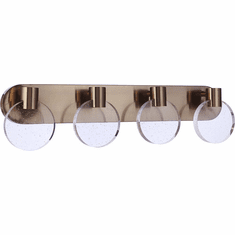 Craftmade 15130SB-LED Glisten Modern Satin Brass LED 4-Light Bathroom Light