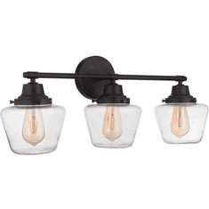 Craftmade 19528FB3 Essex Flat Black 3-Light Bathroom Lighting Fixture