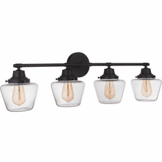 Craftmade 19538FB4 Essex Flat Black 4-Light Bath Light Fixture