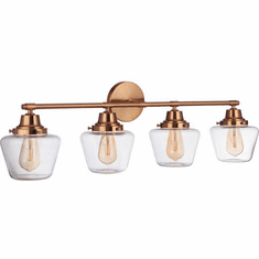 Craftmade 19538SB4 Essex Satin Brass 4-Light Bath Lighting Fixture