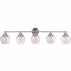 Craftmade 19548BNK5 Essex Brushed Polished Nickel 5-Light Bathroom Light Fixture