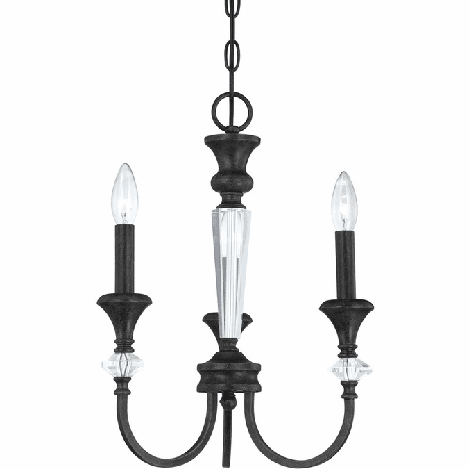Craftmade 26733-MBS Boulevard Modern Mocha Bronze / Silver Wash Mini Chandelier Light