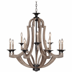 Craftmade 35112-WP Winton Contemporary Weathered Pine Chandelier Lighting