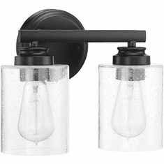 Craftmade 50502-FB Bolden Flat Black 2-Light Bathroom Lighting Fixture