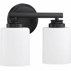 Craftmade 50502-FB-WG Bolden Flat Black 2-Light Vanity Lighting