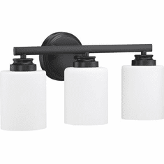 Craftmade 50503-FB-WG Bolden Flat Black 3-Light Bathroom Light Fixture