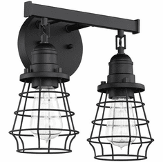 Craftmade 50602-FB Thatcher Flat Black 2-Light Vanity Light Fixture