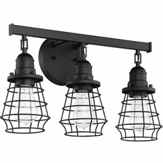 Craftmade 50603-FB Thatcher Flat Black 3-Light Bathroom Wall Sconce