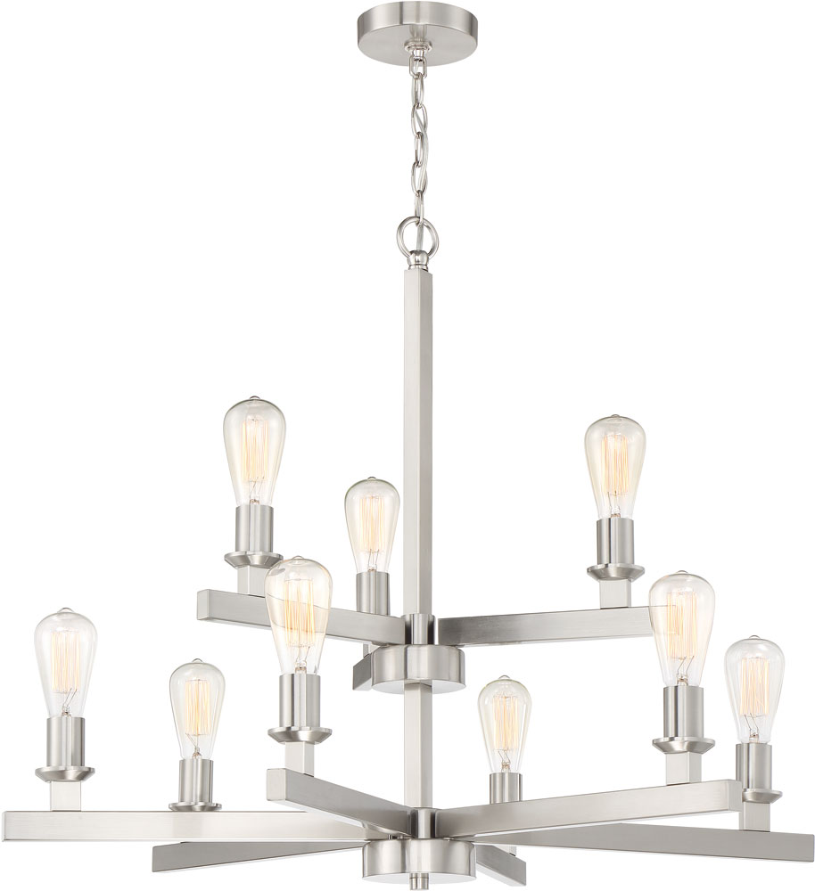 Craftmade 53129-BNK Chicago Modern Brushed Polished Nickel Lighting ...