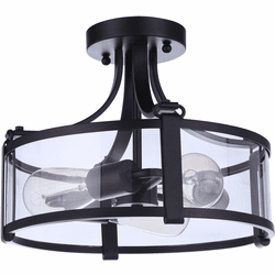 Craftmade 55353-FB Elliot Modern Flat Black Ceiling Light Fixture