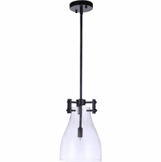 Craftmade 55891-FB Chardonnay Modern Flat Black Mini Ceiling Pendant Light