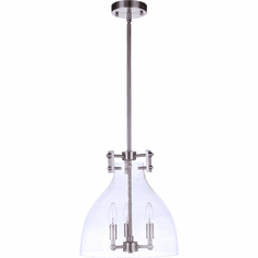 Craftmade 55893-BNK Chardonnay Modern Brushed Polished Nickel 13" Pendant Light