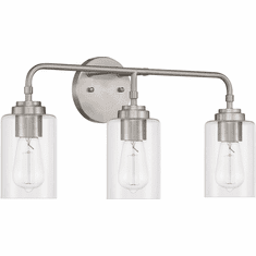 Craftmade 56003-BNK Stowe Contemporary Brushed Polished Nickel 3-Light Bath Lighting Sconce