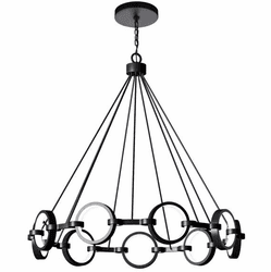 Craftmade 59329-FB-LED Context Modern Flat Black LED Ceiling Chandelier