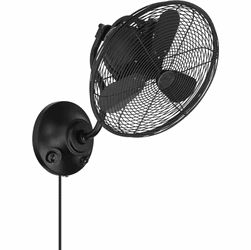 Craftmade BW116FB3 Bellows I Flat Black 14" Ceiling Fan