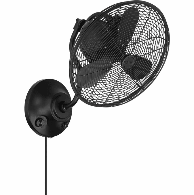 Craftmade BW116FB3 Bellows I Flat Black 14" Ceiling Fan