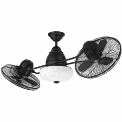 Craftmade BW248FB6 Bellows II Modern Flat Black Ceiling Fan