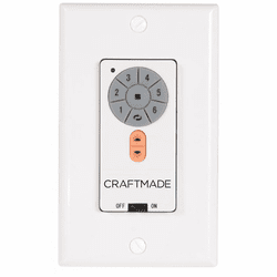Craftmade IDC2-WALL Flat Black 6-Speed Wall Control