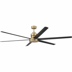 Craftmade MND72SBFB6 Mondo 72" Modern Satin Brass/Flat Black Home Ceiling Fan