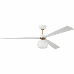 Craftmade OTT60WSB3 Otto Contemporary White / Satin Brass LED 60" Home Ceiling Fan