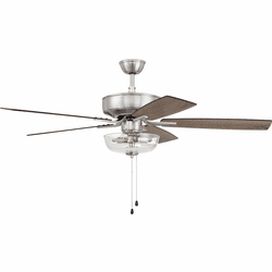 Craftmade P101BNK5-52DWGWN Pro Plus 101 Contemporary Brushed Polished Nickel LED 52" Home Ceiling Fan