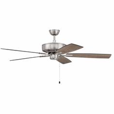 Craftmade P52BNK5-52DWGWN Pro Plus 52" Fan Contemporary Brushed Polished Nickel Home Ceiling Fan