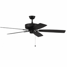 Craftmade P52FB5-52FBGW Pro Plus 52" Fan Modern Flat Black Ceiling Fan