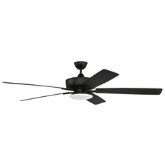Craftmade S112FB5-60FBGW Super Pro 112 Slim Modern Flat Black LED 60" Home Ceiling Fan