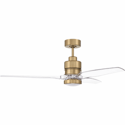 Craftmade SONWF52SB3-CAP Sonnet WiFi 52 Modern Satin Brass LED 52" Ceiling Fan