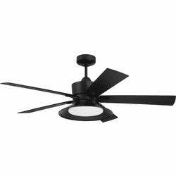 Craftmade TOP52FB5 Topper Contemporary Flat Black LED 52" Home Ceiling Fan