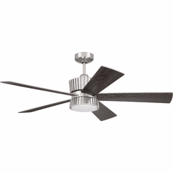 Craftmade TRY52BNK5 Theiry Modern Brushed Polished Nickel LED 52" Ceiling Fan