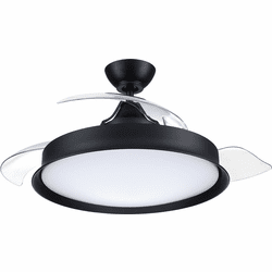 Craftmade UN42FB3 Union Hidden Blades Modern Flat Black LED 42" Ceiling Fan