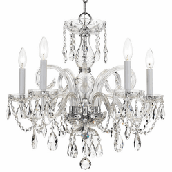 Crystorama 1005-CH-CL-SAQ Traditional Crystal Polished Chrome Mini Chandelier Light