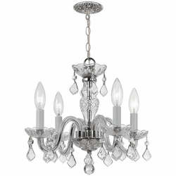 Crystorama 1064-CH-CL-I Traditional Crystal Polished Chrome Mini Chandelier Light