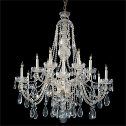 Crystorama 1114-PB-CL-MWP Traditional Crystal Polished Brass Lighting Chandelier