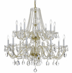 Crystorama 1139-PB-CL-S Traditional Crystal Polished Brass Ceiling Chandelier