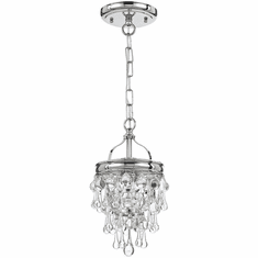 Crystorama 131-CH Calypso Polished Chrome Mini Lighting Pendant