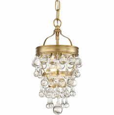 Crystorama 131-VG Calypso Vibrant Gold Mini Pendant Light